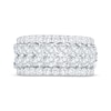 Thumbnail Image 3 of Lab-Grown Diamonds by KAY Marquise & Round-Cut Multi-Row Anniversary Ring 3 ct tw 14K White Gold