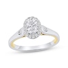 Thumbnail Image 1 of Oval-Cut Diamond Halo Engagement Ring 3/4 ct tw 14K Two-Tone Gold