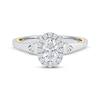 Thumbnail Image 3 of Oval-Cut Diamond Halo Engagement Ring 3/4 ct tw 14K Two-Tone Gold