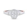 Thumbnail Image 3 of Oval-Cut Diamond Halo Engagement Ring 3/4 ct tw 14K Two-Tone Gold