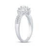 Thumbnail Image 2 of Oval-Cut Diamond Halo Engagement Ring 3/4 ct tw 14K White Gold