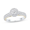 Thumbnail Image 0 of Round-Cut Diamond Halo Engagement Ring 1 ct tw 14K Two-Tone Gold