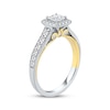 Thumbnail Image 2 of Princess-Cut Diamond Halo Engagement Ring 1 ct tw 14K Two-Tone Gold