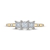 Thumbnail Image 2 of Memories, Moments, Magic Princess-Cut Diamond Three-Stone Engagement Ring 1/4 ct tw 14K Yellow Gold