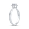 Thumbnail Image 1 of Princess-Cut Diamond Quad Halo Engagement Ring 1/3 ct tw 10K White Gold