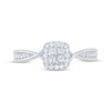 Thumbnail Image 2 of Princess-Cut Diamond Quad Halo Engagement Ring 1/3 ct tw 10K White Gold