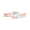 Thumbnail Image 2 of Princess-Cut Diamond Engagement Ring 3/8 ct tw 14K Rose Gold