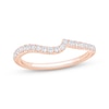 Thumbnail Image 1 of Diamond Contoured Wedding Band 1/4 ct tw 14K Rose Gold