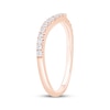 Thumbnail Image 2 of Diamond Contoured Wedding Band 1/4 ct tw 14K Rose Gold