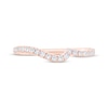 Thumbnail Image 3 of Diamond Contoured Wedding Band 1/4 ct tw 14K Rose Gold