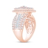 Thumbnail Image 2 of Multi-Diamond Center Marquise Double Halo Engagement Ring 2-1/4 ct tw 14K Rose Gold