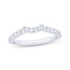 Thumbnail Image 1 of Diamond Contour Wedding Band 1/3 ct tw 14K White Gold