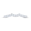 Thumbnail Image 3 of Diamond Contour Wedding Band 1/3 ct tw 14K White Gold