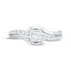 Thumbnail Image 2 of Princess-Cut Diamond Bypass Engagement Ring 3/8 ct tw 14K White Gold