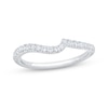 Thumbnail Image 1 of Diamond Contour Wedding Band 1/4 ct tw 14K White Gold