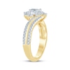 Thumbnail Image 2 of Oval-Cut Diamond Bypass Engagement Ring 7/8 ct tw 14K Yellow Gold