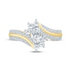 Thumbnail Image 3 of Oval-Cut Diamond Bypass Engagement Ring 7/8 ct tw 14K Yellow Gold