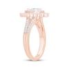 Thumbnail Image 2 of Marquise-Cut Diamond Double Halo Engagement Ring 1 ct tw 14K Rose Gold