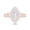 Thumbnail Image 3 of Marquise-Cut Diamond Double Halo Engagement Ring 1 ct tw 14K Rose Gold