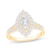 Thumbnail Image 0 of Marquise-Cut Diamond Double Halo Engagement Ring 1 ct tw 14K Yellow Gold