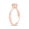 Thumbnail Image 1 of Princess-Cut Diamond Quad Halo Engagement Ring 1/3 ct tw 10K Rose Gold