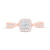 Thumbnail Image 2 of Princess-Cut Diamond Quad Halo Engagement Ring 1/3 ct tw 10K Rose Gold