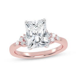 Now + Forever Lab-Grown Diamonds Radiant-Cut Engagement Ring 2-1/4 ct tw 14K Rose Gold