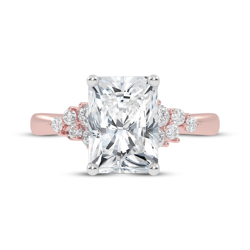 Main Image 3 of Lab-Grown Diamonds by KAY Radiant-Cut Engagement Ring 2-1/4 ct tw 14K Rose Gold