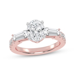 Lab-Grown Diamonds by KAY Oval-Cut Engagement Ring 1-3/4 ct tw 14K Rose Gold