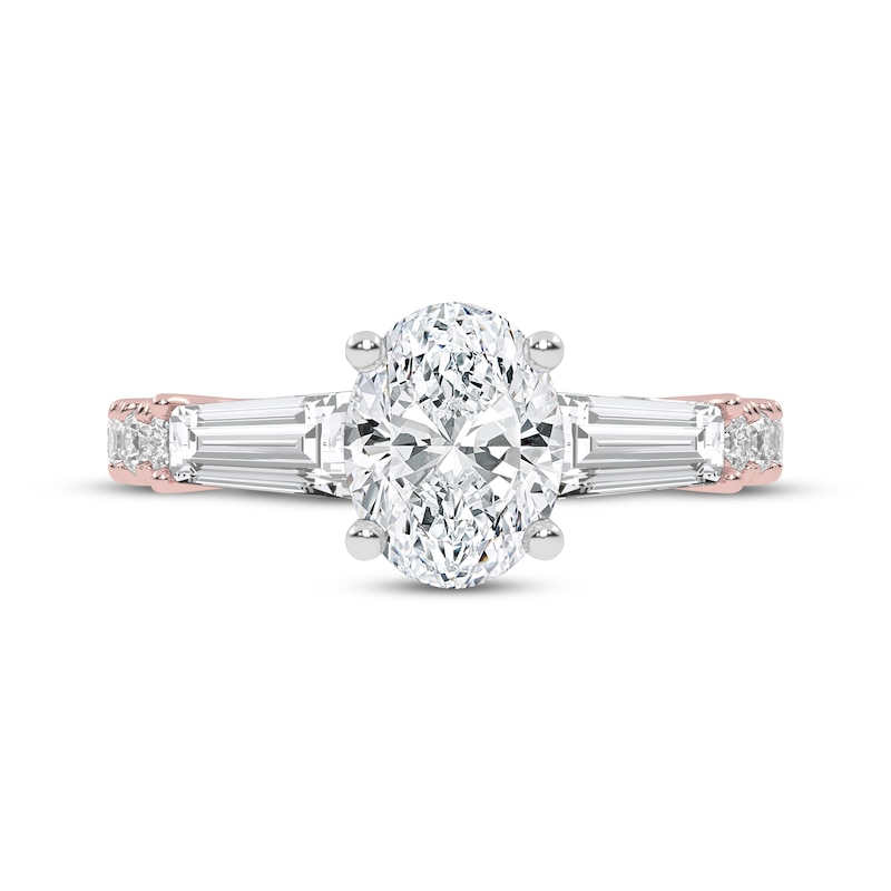 Main Image 3 of Lab-Grown Diamonds by KAY Oval-Cut Engagement Ring 1-3/4 ct tw 14K Rose Gold