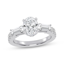 Lab-Created Diamonds by KAY Oval-Cut Engagement Ring 1-3/4 ct tw 14K White Gold