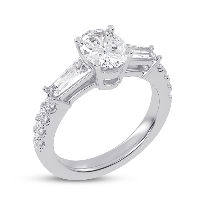 Lab-Created Diamonds by KAY Oval-Cut Engagement Ring 1-3/4 ct tw 14K White Gold