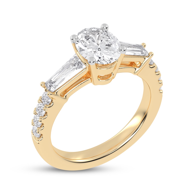 Lab-Created Diamonds by KAY Oval-Cut Engagement Ring 1-3/4 ct tw 14K Yellow Gold