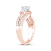 Thumbnail Image 2 of Memories Moments Magic Round-Cut Diamond Three-Stone Bypass Engagement Ring 7/8 ct tw 14K Rose Gold