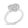 Thumbnail Image 2 of Princess & Round-Cut Multi-Diamond Heart-Shaped Halo Engagement Ring 1/2 ct tw 10K White Gold