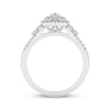 Thumbnail Image 4 of Round-Cut Diamond Cushion Halo Engagement Ring 1/2 ct tw 10K White Gold