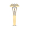 Thumbnail Image 3 of Multi-Diamond Center Oval Halo Engagement Ring 1 ct tw 14K Yellow Gold