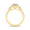 Thumbnail Image 4 of Multi-Diamond Center Oval Halo Engagement Ring 1 ct tw 14K Yellow Gold