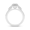 Thumbnail Image 4 of Multi-Diamond Center Oval Halo Engagement Ring 1 ct tw 14K White Gold