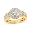 Thumbnail Image 1 of Multi-Diamond Center Halo Engagement Ring 1 ct tw 14K Yellow Gold