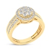 Thumbnail Image 2 of Multi-Diamond Center Halo Engagement Ring 1 ct tw 14K Yellow Gold