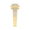 Thumbnail Image 3 of Multi-Diamond Center Halo Engagement Ring 1 ct tw 14K Yellow Gold