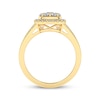 Thumbnail Image 4 of Multi-Diamond Center Halo Engagement Ring 1 ct tw 14K Yellow Gold