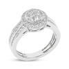 Thumbnail Image 2 of Multi-Diamond Center Halo Engagement Ring 1 ct tw 14K White Gold