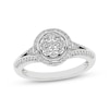 Thumbnail Image 1 of Multi-Diamond Center Halo Engagement Ring 1/2 ct tw 10K White Gold