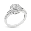 Thumbnail Image 2 of Multi-Diamond Center Halo Engagement Ring 1/2 ct tw 10K White Gold