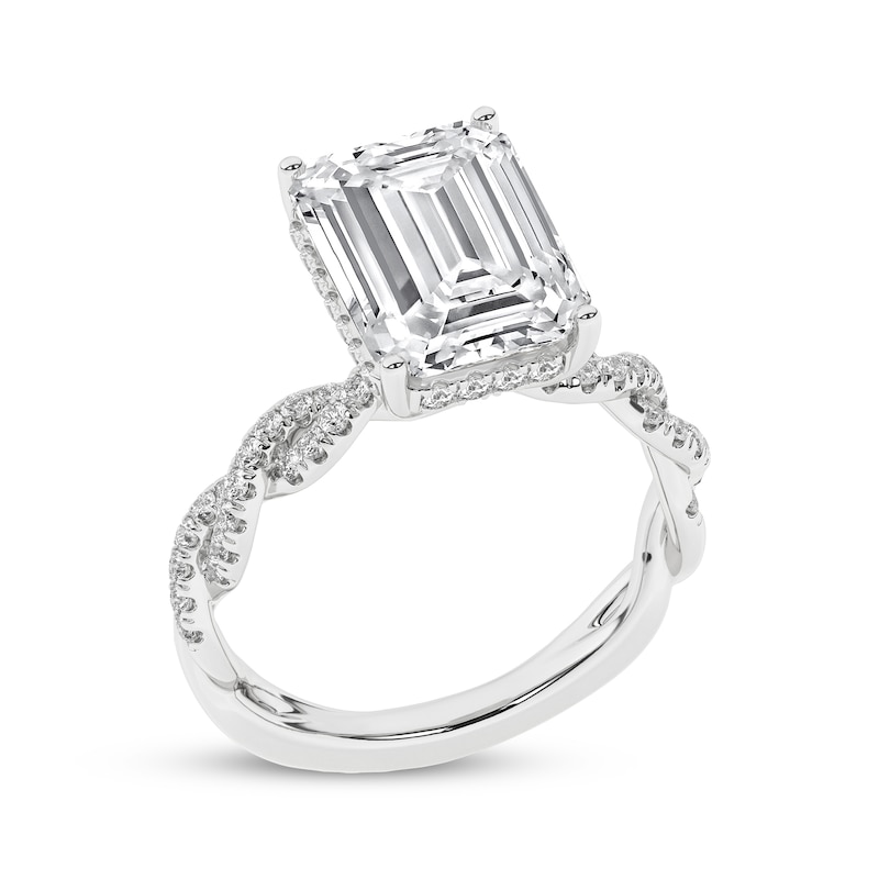 Lab-Grown Diamonds by KAY Emerald-Cut Engagement Ring 5-3/8 ct tw 14K White Gold