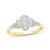 Thumbnail Image 0 of Multi-Diamond Center Oval-Shaped Engagement Ring 1/2 ct tw 10K Yellow Gold