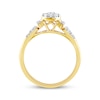 Thumbnail Image 2 of Multi-Diamond Center Oval-Shaped Engagement Ring 1/2 ct tw 10K Yellow Gold