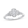 Thumbnail Image 0 of Multi-Diamond Center Oval-Shaped Engagement Ring 1/2 ct tw 10K White Gold